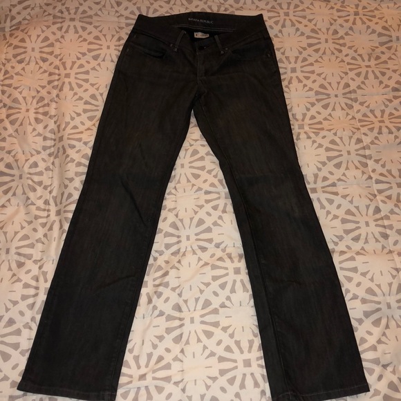 Banana Republic Grey Denim Straight Leg Jean - Picture 2 of 7